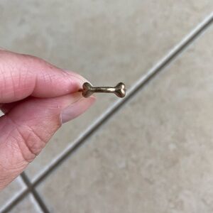 Sterling silver dog bone ring size 5.5